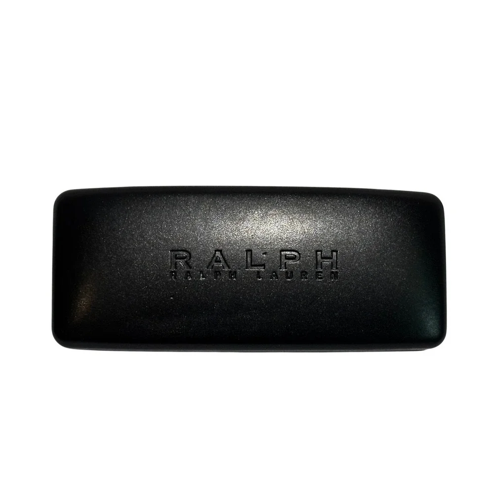 Ralph Ralph Lauren Black Hardshell Eyeglasses Case Red Logo Interior quiet lux